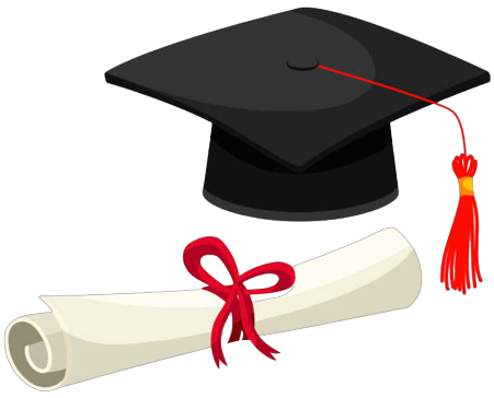 Image with degree and hat